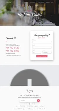 wedding2 mini website template desktop screenshot