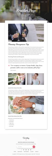 wedding2 mini website template desktop screenshot
