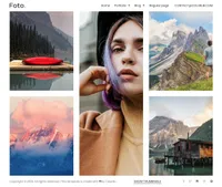 foto mini website template desktop screenshot