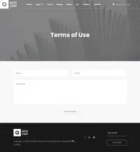quitelight mini website template desktop screenshot