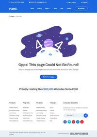 hami mini website template desktop screenshot