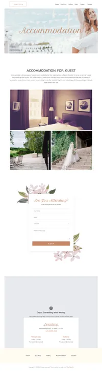 sunshine mini website template desktop screenshot