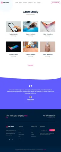 seogo mini website template desktop screenshot