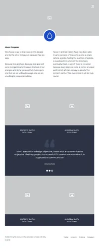 droppler mini website template desktop screenshot