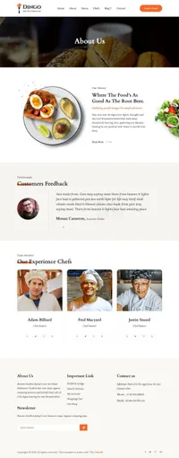 dingo mini website template desktop screenshot