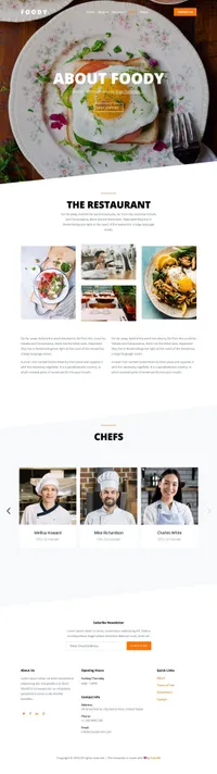 foody mini website template desktop screenshot