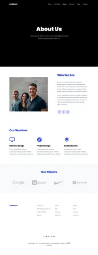 approach mini website template desktop screenshot
