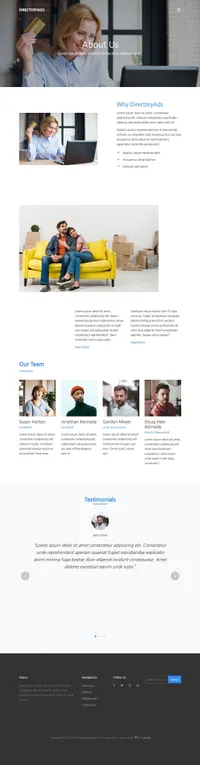 directoryads mini website template desktop screenshot
