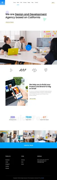 creative-agency-2-2 mini website template desktop screenshot