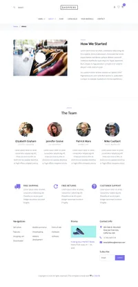 shoppers mini website template desktop screenshot