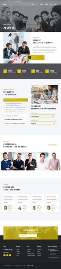 eroo mini website template desktop screenshot