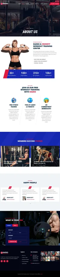 dazko mini website template desktop screenshot