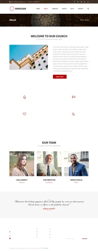 mimosan mini website template desktop screenshot