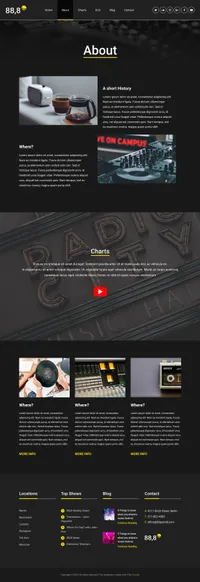 eighty8 mini website template desktop screenshot