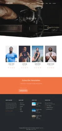 flawless mini website template desktop screenshot