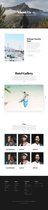 hepta mini website template desktop screenshot