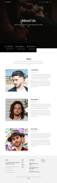 alotan mini website template desktop screenshot