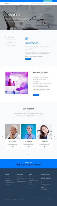 medi mini website template desktop screenshot