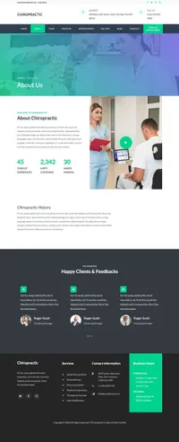 chiropractic mini website template desktop screenshot
