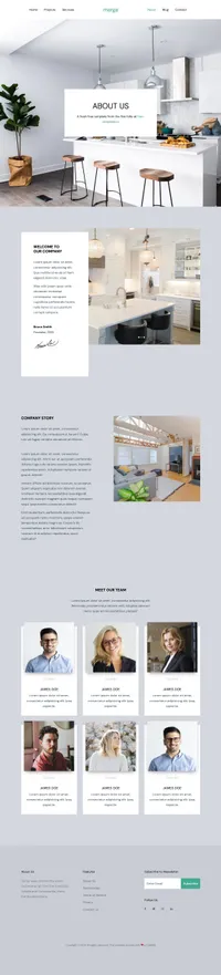 marga mini website template desktop screenshot