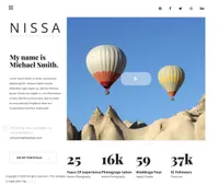 nissa mini website template desktop screenshot