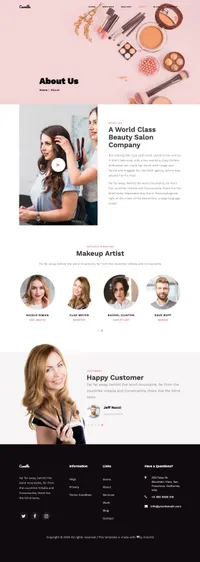camille mini website template desktop screenshot