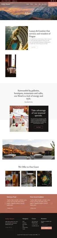 rolax mini website template desktop screenshot