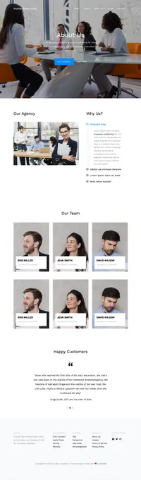 humanresources mini website template desktop screenshot