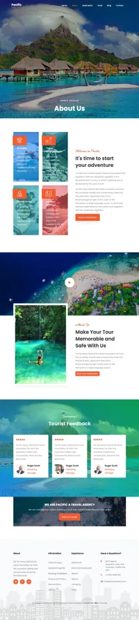 pacific mini website template desktop screenshot