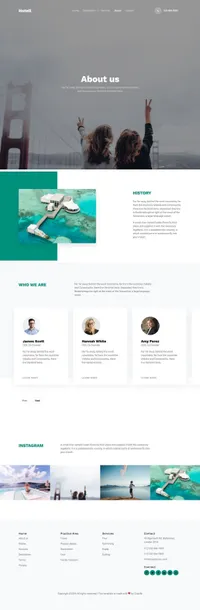 hotell mini website template desktop screenshot