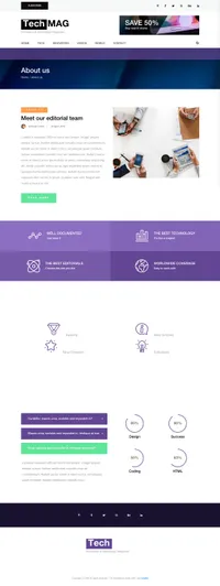 techmag mini website template desktop screenshot