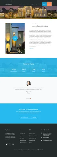 royalestate mini website template desktop screenshot