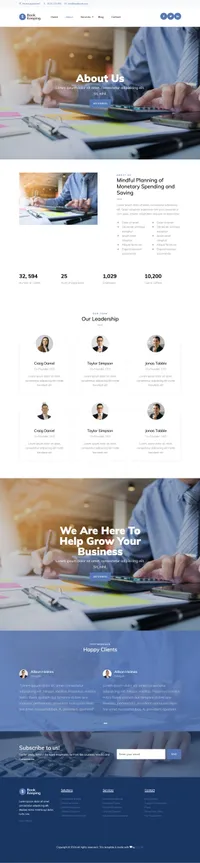 book-keeping mini website template desktop screenshot