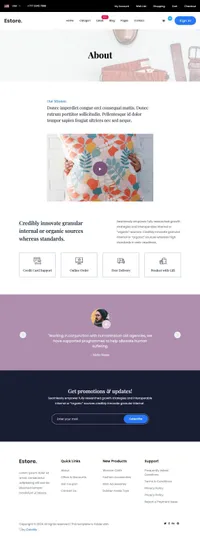 estore mini website template desktop screenshot