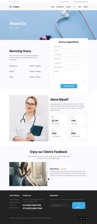 hospice mini website template desktop screenshot