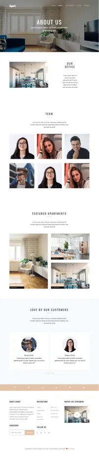 apart mini website template desktop screenshot