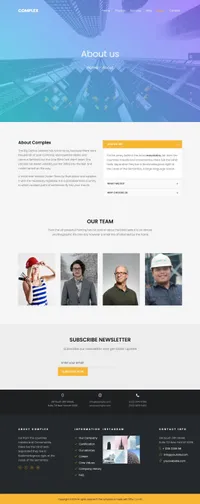 complex mini website template desktop screenshot