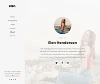 elen mini website template desktop screenshot