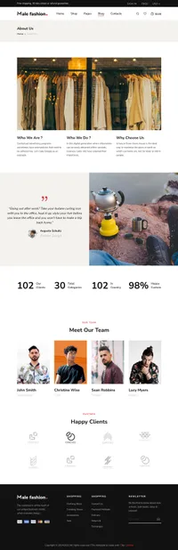 malefashion mini website template desktop screenshot