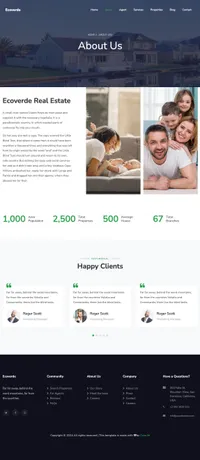ecoverde mini website template desktop screenshot