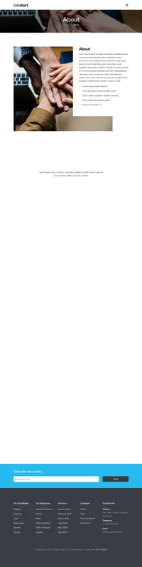 jobstart mini website template desktop screenshot