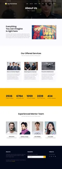 security mini website template desktop screenshot