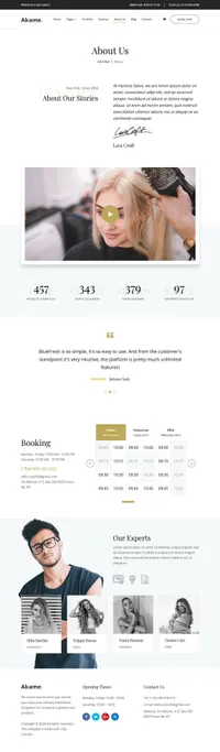 akame mini website template desktop screenshot