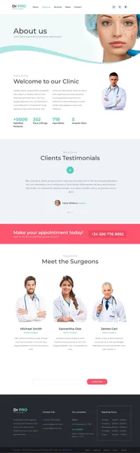 drpro mini website template desktop screenshot