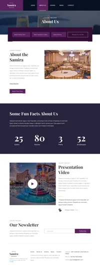 samira mini website template desktop screenshot