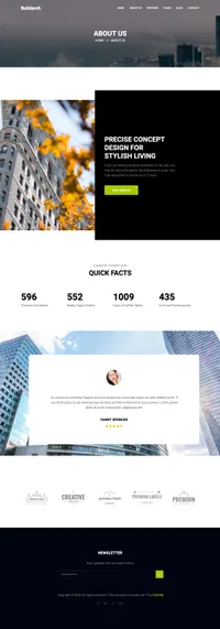 buildarch mini website template desktop screenshot