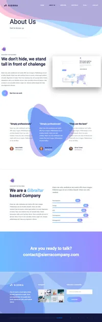 sierra mini website template desktop screenshot