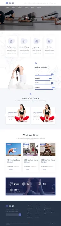zogin mini website template desktop screenshot