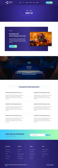 comodo mini website template desktop screenshot