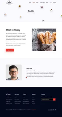 foodbar mini website template desktop screenshot